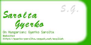 sarolta gyerko business card
